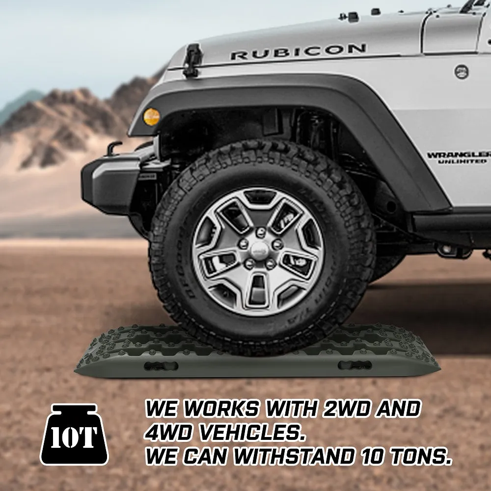 Heavy-Duty 4x4 Recovery Tracks Set with Tyre Deflator - X-BULL