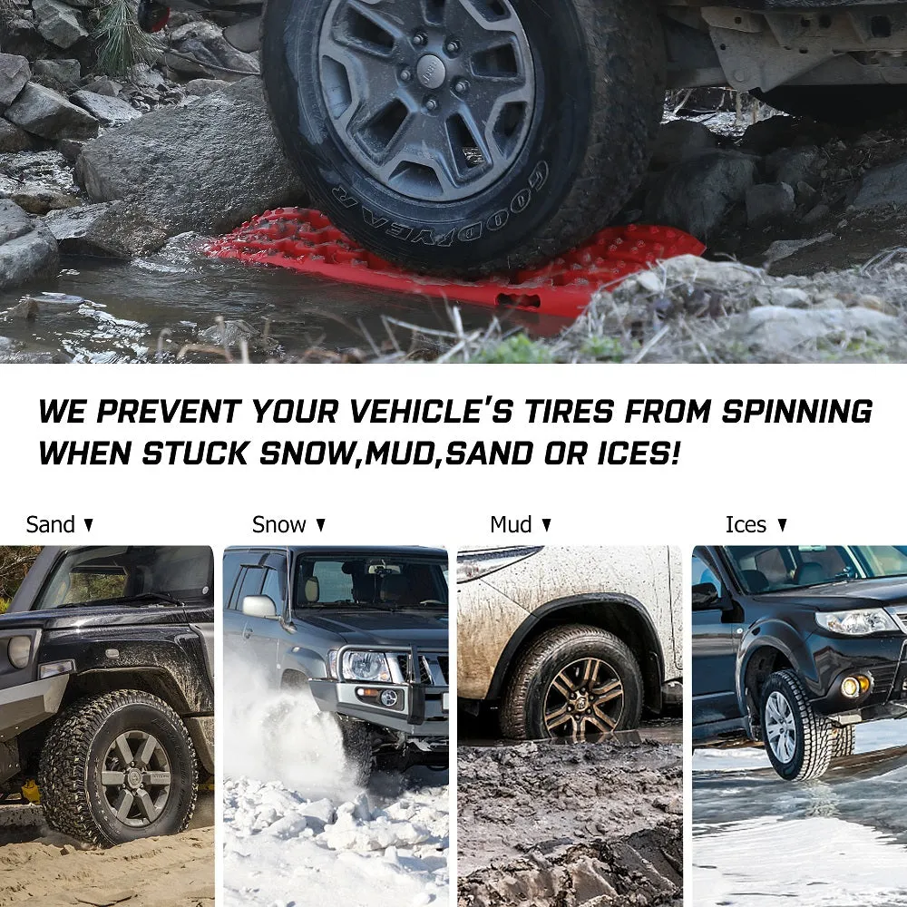 Heavy-Duty 4x4 Recovery Tracks Set with Tyre Deflator - X-BULL