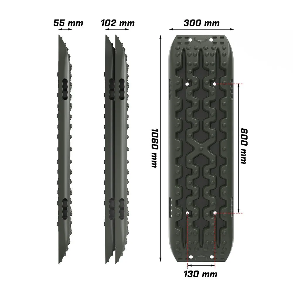 Heavy-Duty 4x4 Recovery Tracks Set with Tyre Deflator - X-BULL