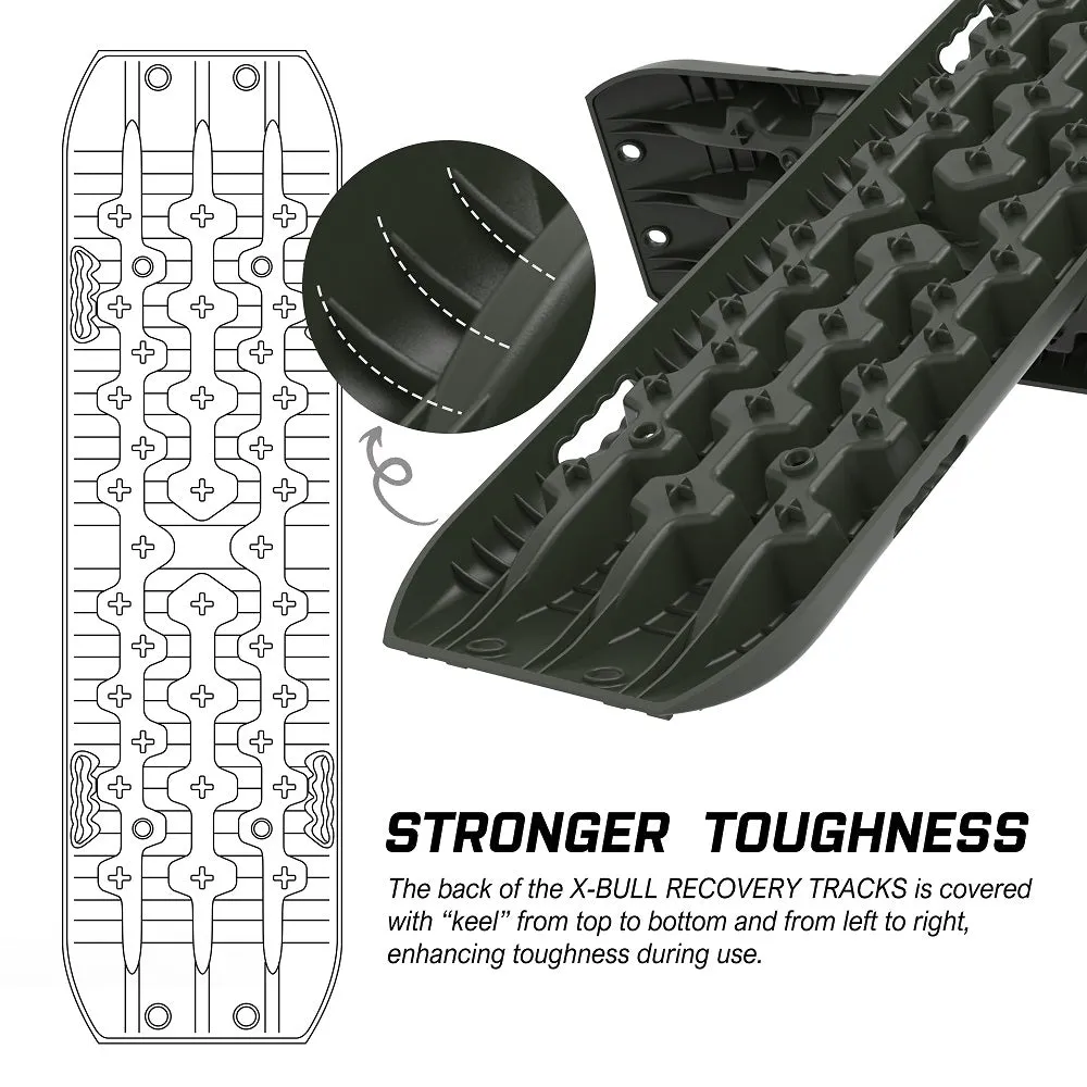 Heavy-Duty 4x4 Recovery Tracks Set with Tyre Deflator - X-BULL