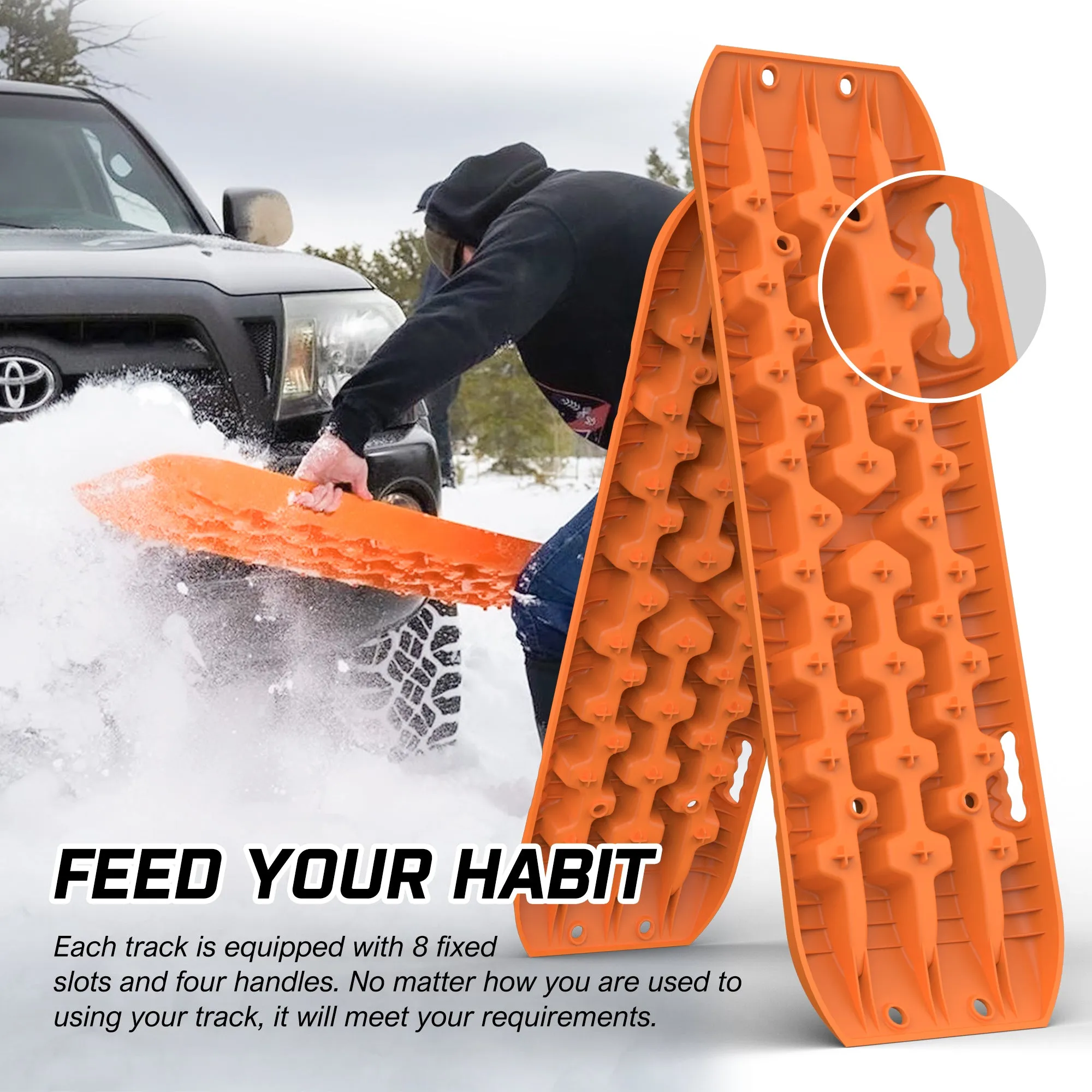 Heavy Duty Nylon Recovery Tracks 2 pcs Sand/Mud Kit X-BULL