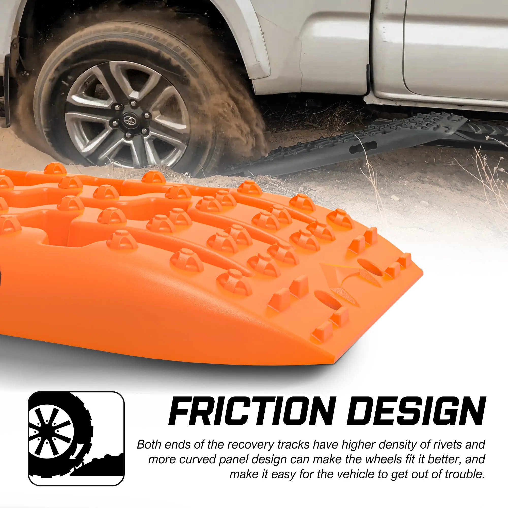 Heavy Duty Nylon Recovery Tracks 2 pcs Sand/Mud Kit X-BULL