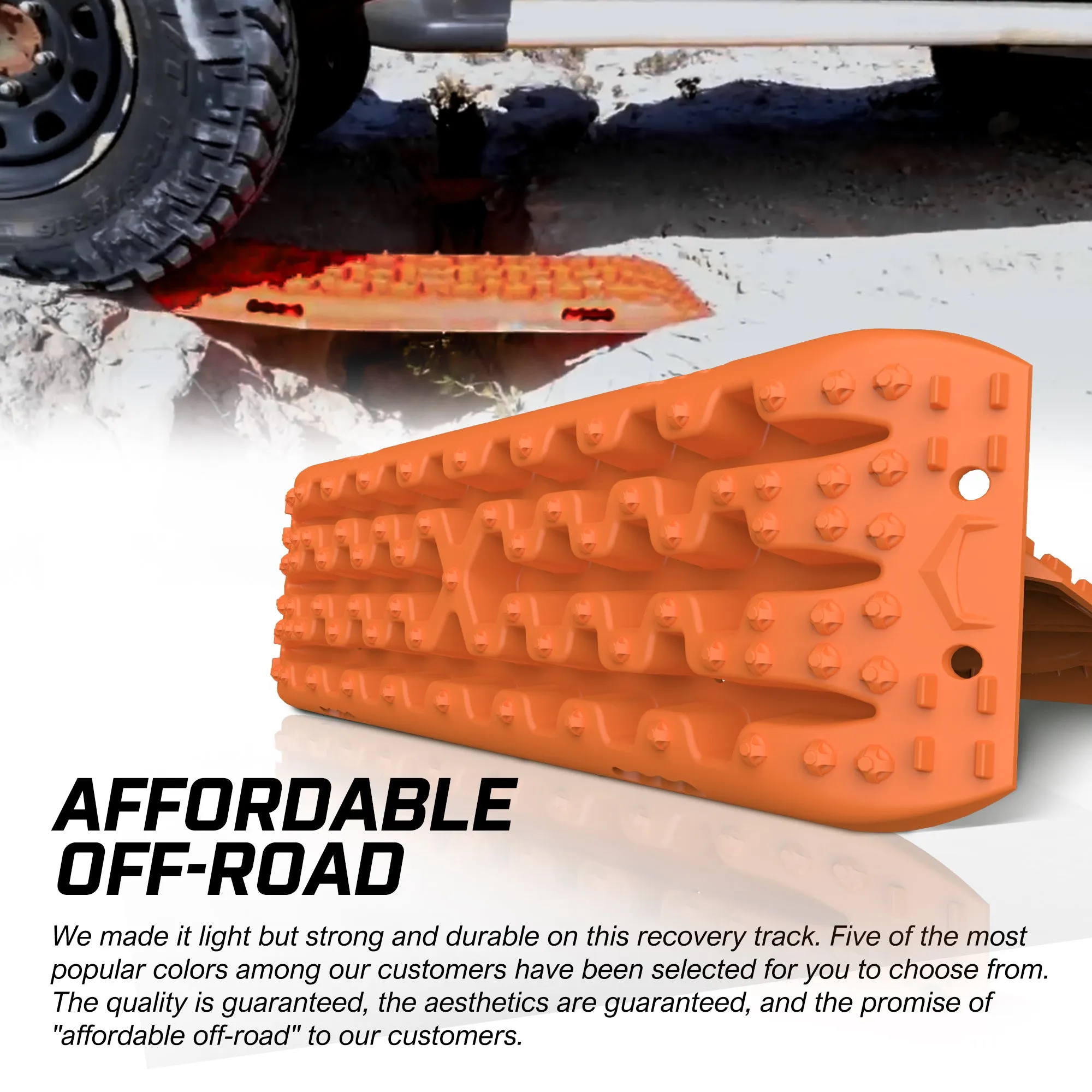 Heavy-Duty Recovery Boards 10T 2 Pair w/ Mounts X-BULL