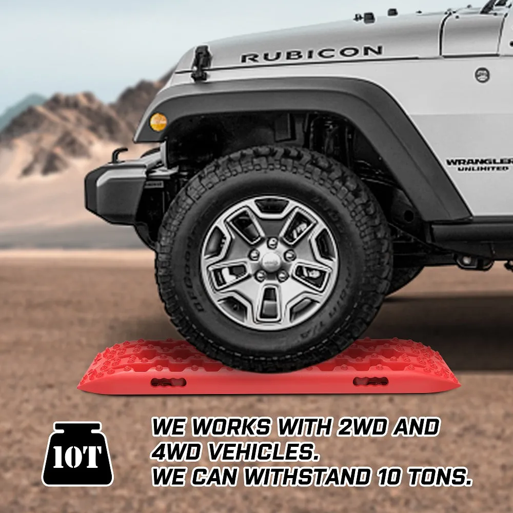 Heavy-Duty Recovery Tracks 2PCS 10 Ton Load Capacity X-BULL