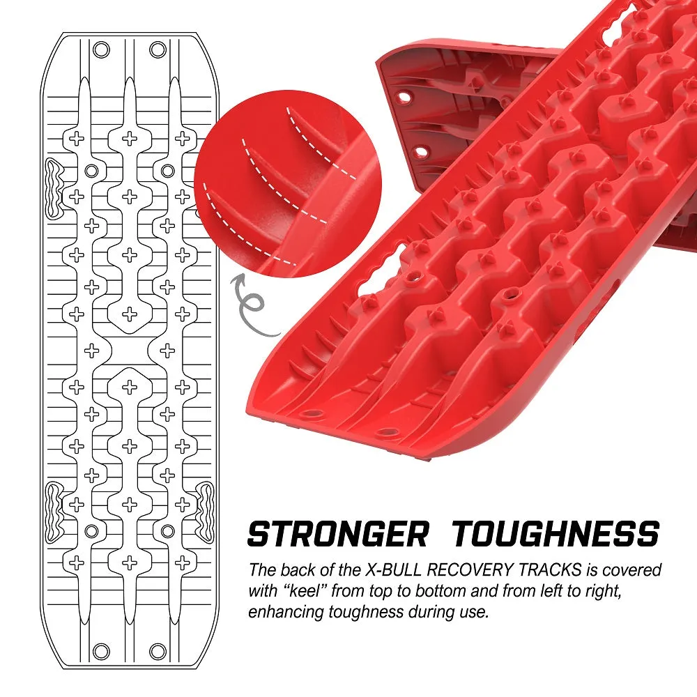 Heavy-Duty Recovery Tracks 2PCS 10 Ton Load Capacity X-BULL