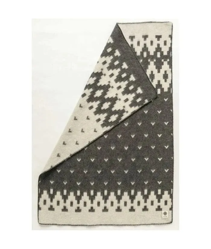 Jaquard Lopi Blanket - Fuglar Grey #0502