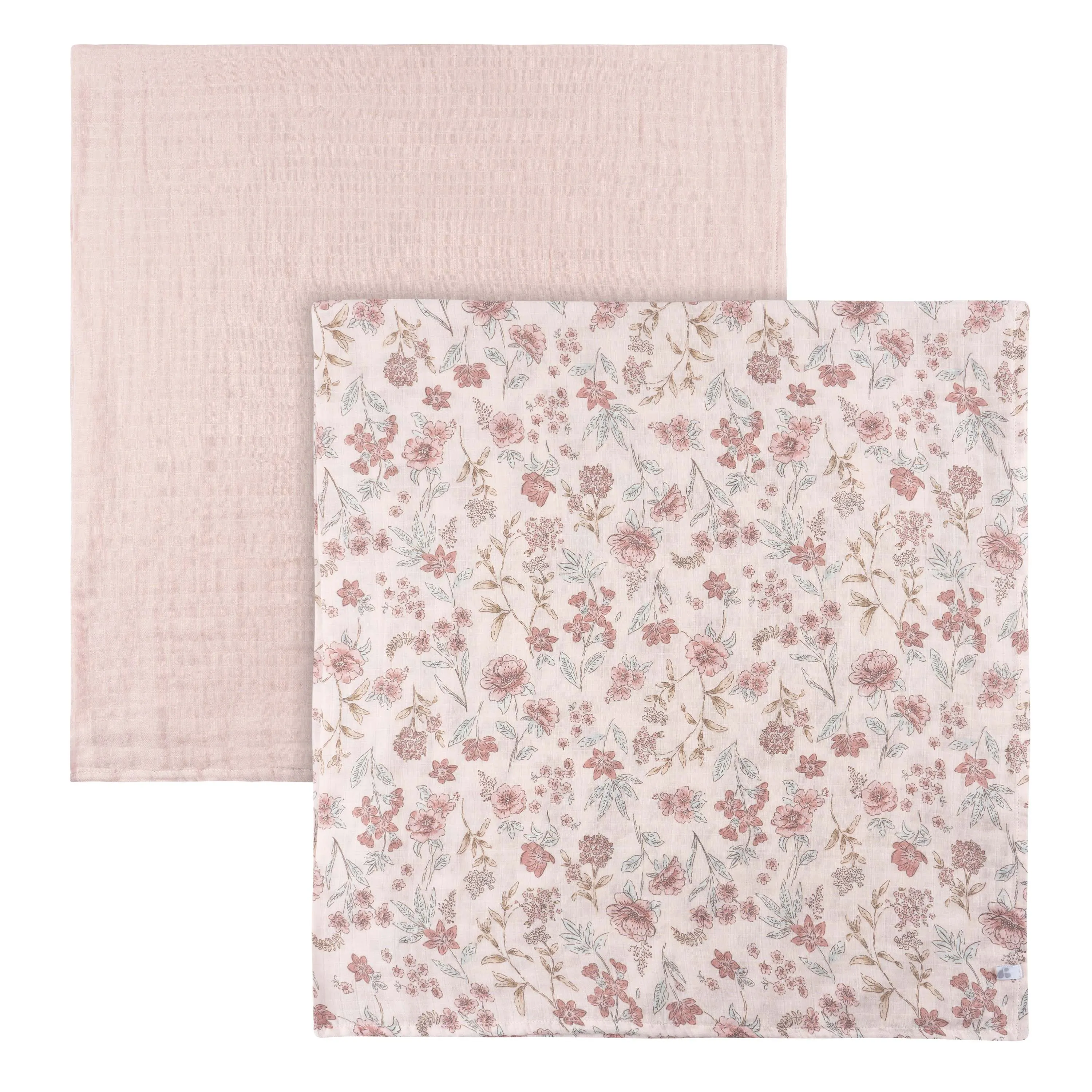 Just Born by Gerber Baby Girl 2-Pack Muslin Swaddle Blanket - PINK