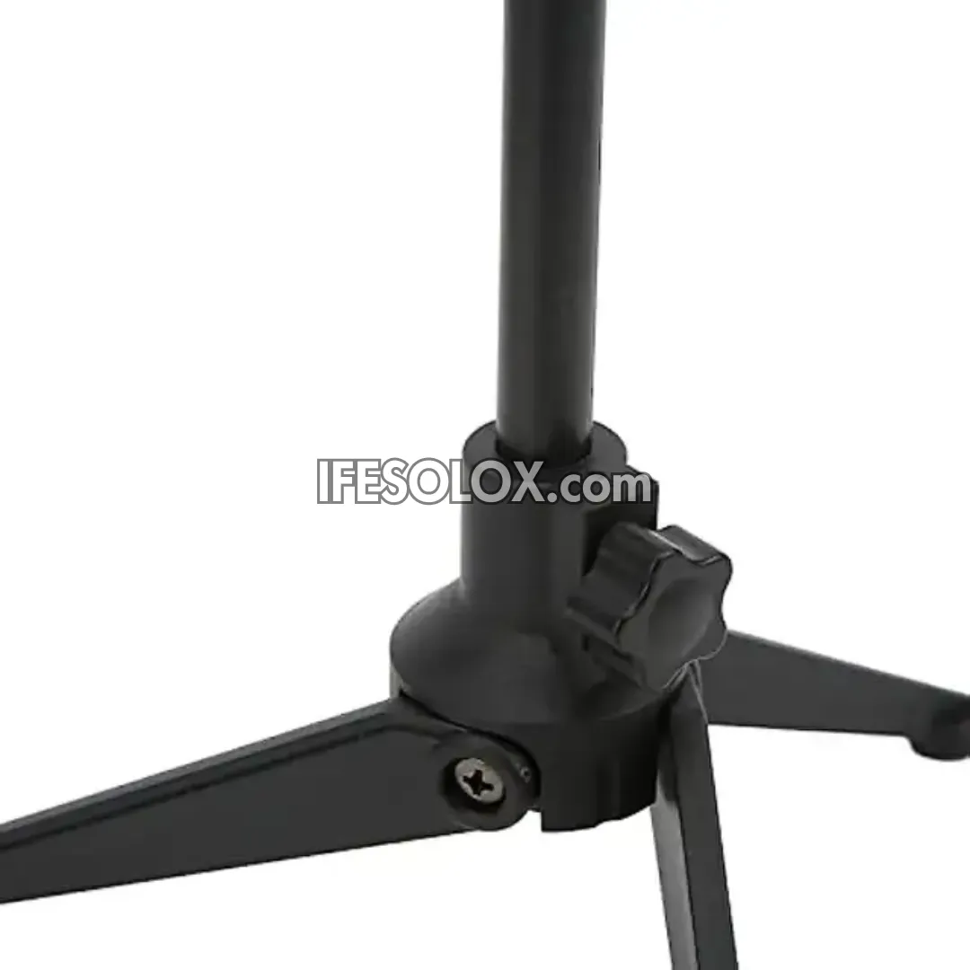 Low Profile Adjustable Height Microphone Stand with Tripod Base - Brand New