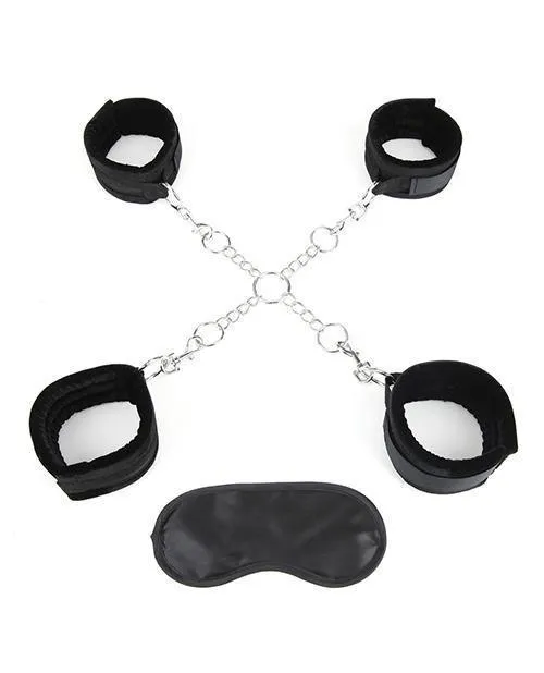 Lux Fetish Deluxe Chain Hogtie W-4 Universal Soft Restraint Cuffs