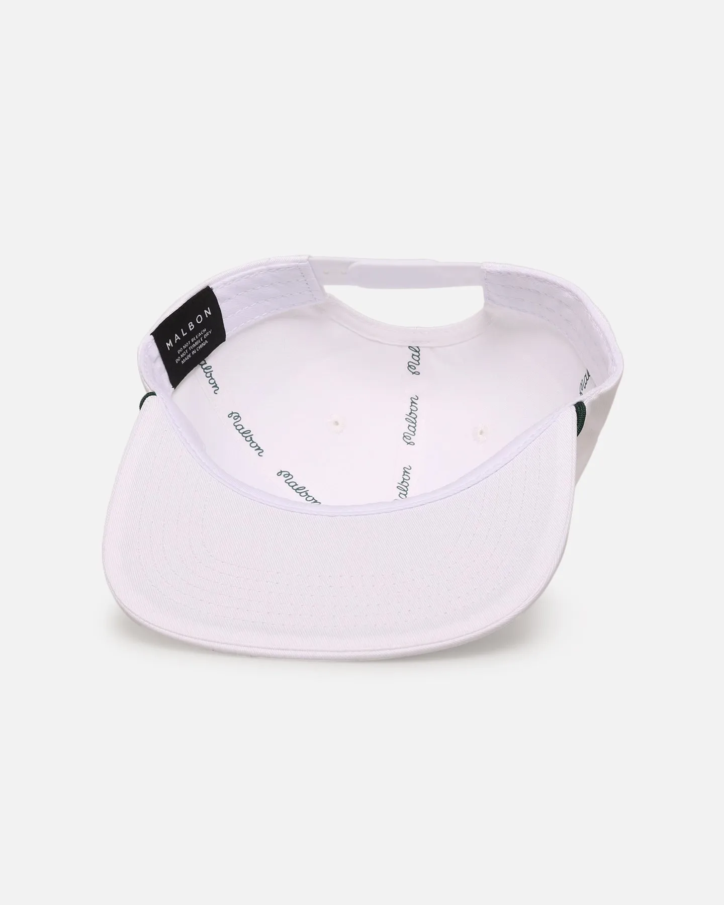 Malbon Cotton Twill Rope Snapback Hat White