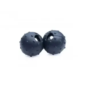 Master Series Silicone Black Nubbed Magnetic Nipple Clamps