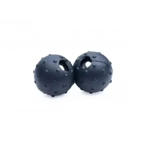 Master Series Silicone Black Nubbed Magnetic Nipple Clamps