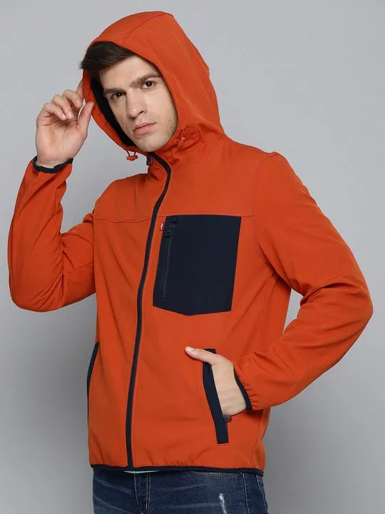 Men's Solid Hooded Jacket