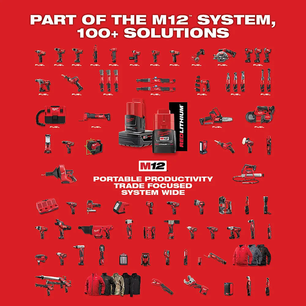 Milwaukee M12 3/8" Crown Stapler
