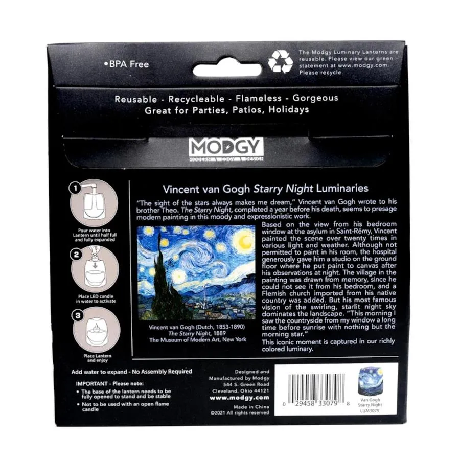 Modgy Luminary Lantern - Van Gogh: Starry Night