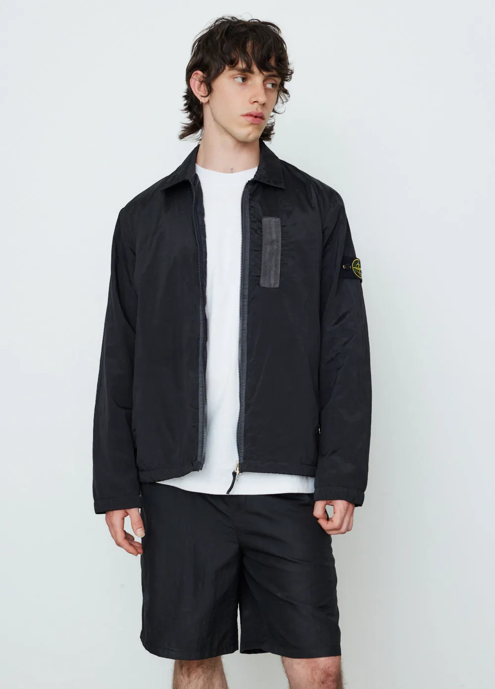 Nylon Metal Zip Overshirt