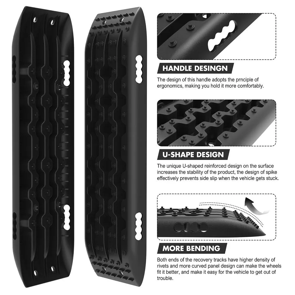 Nylon Reinforced Offroad Recovery Tracks - 10T Load, 91cm (4-Pack) - X-BULL