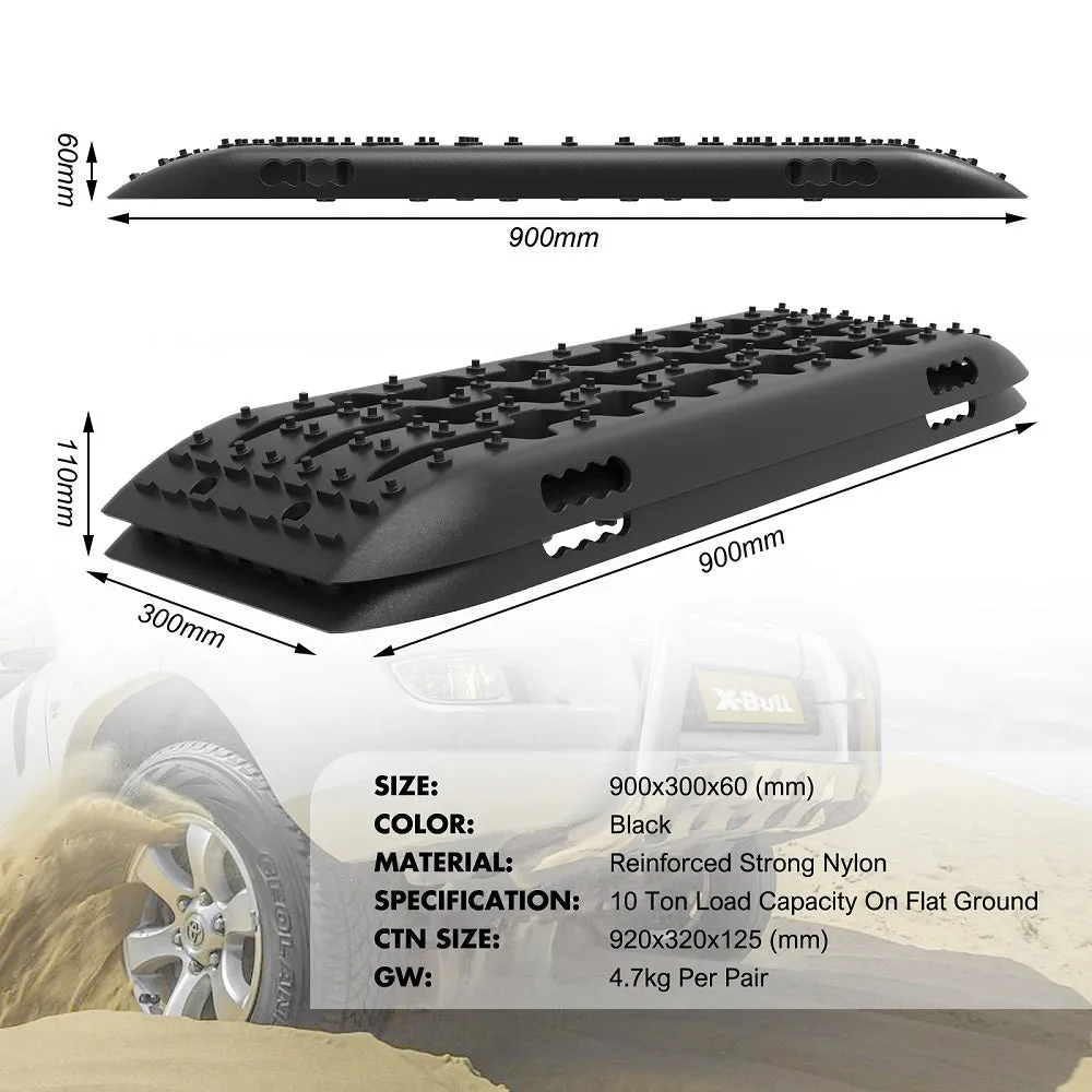 Nylon Reinforced Offroad Recovery Tracks - 10T Load, 91cm (4-Pack) - X-BULL