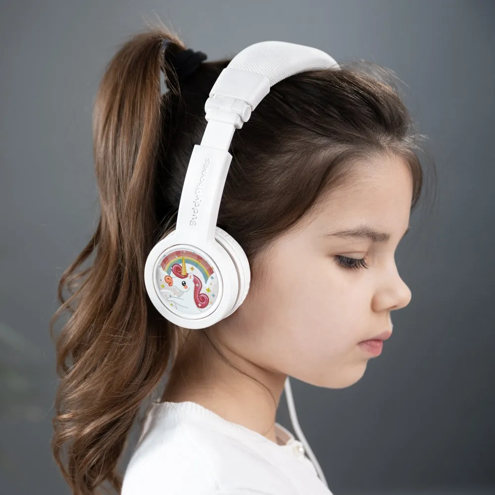 [OPEN BOX] BUDDYPHONES Explore Plus Foldable Headphones with Mic - Snow White