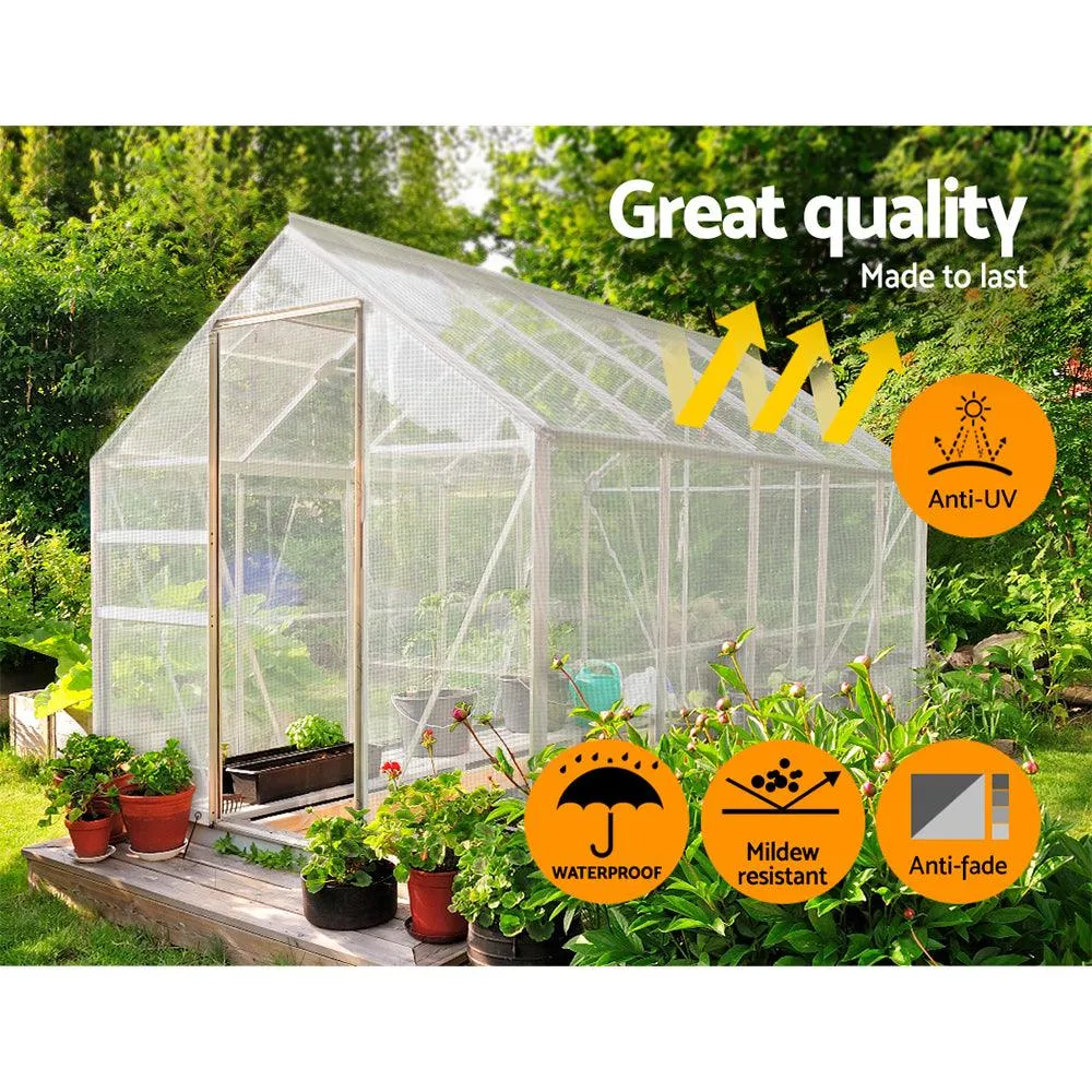 Poly Tarpaulin Heavy Duty Tarp 135gsm Cover - 6M x 9M - Clear