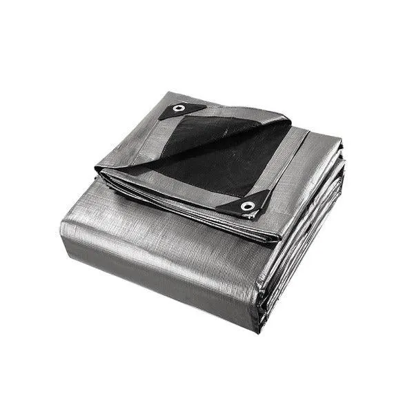 Poly Tarpaulin Heavy Duty Tarp Cover - 3.6M x 4.8M -180gsm Silver