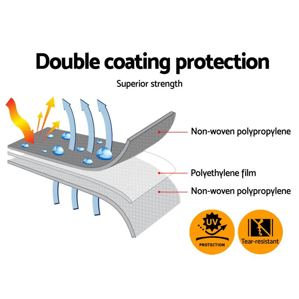 Poly Tarpaulin Heavy Duty Tarp Cover - 3.6M x 4.8M -180gsm Silver