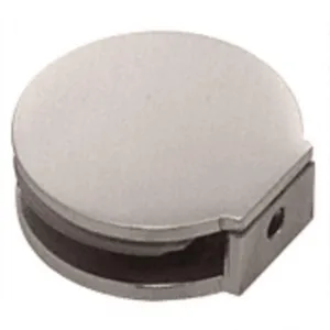 Round Fixed Panel U-Clamp - Brushed Nickel