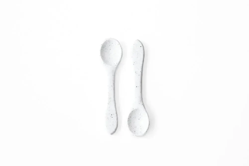 Silicone Baby Spoons, 2 pcs - Coconut