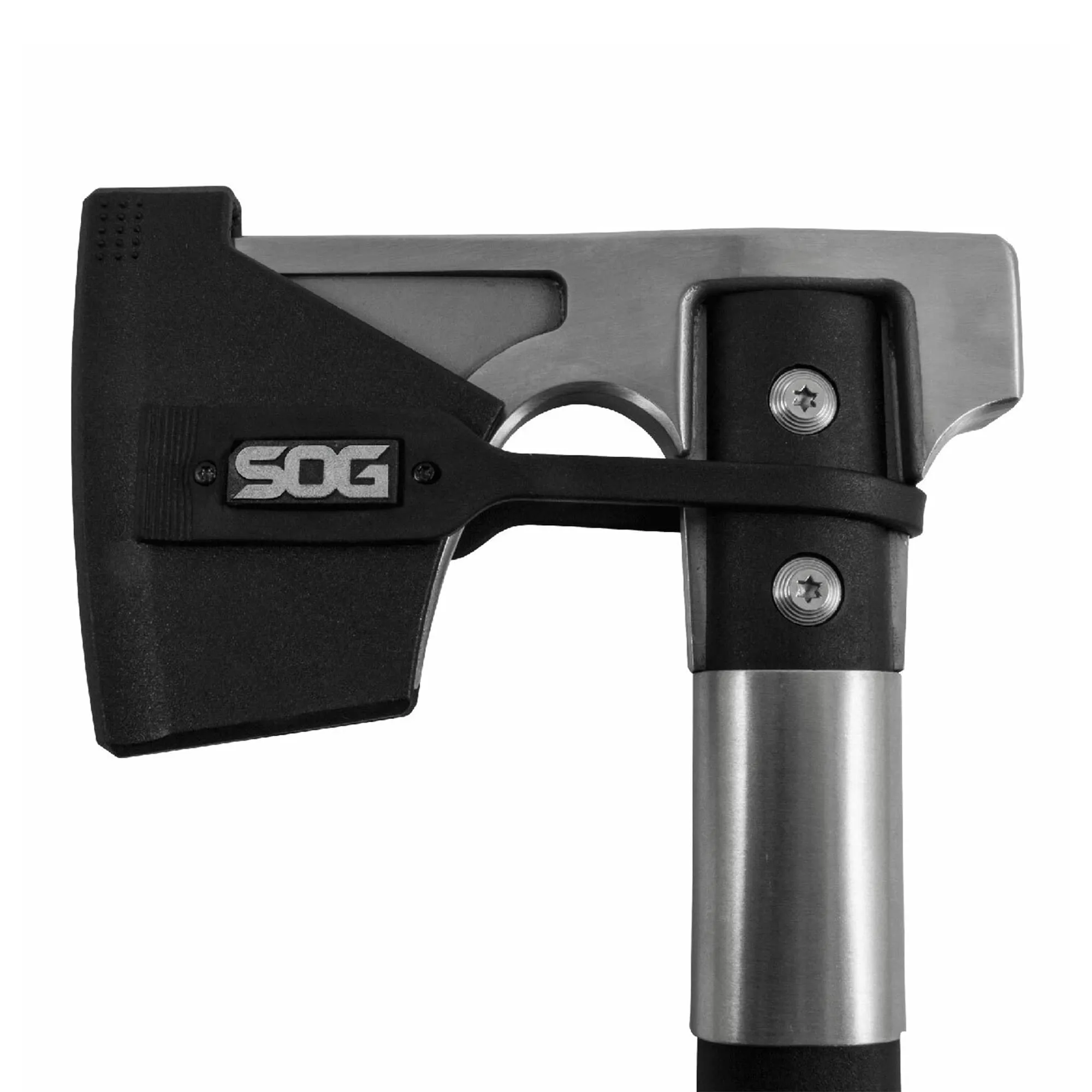 SOG Camp Axe- Compact Camping and Survival Hatchet/Hammer Tool with Sheath and 3.1 Inch Bushcraft Axe Edge (CH1001-CP)