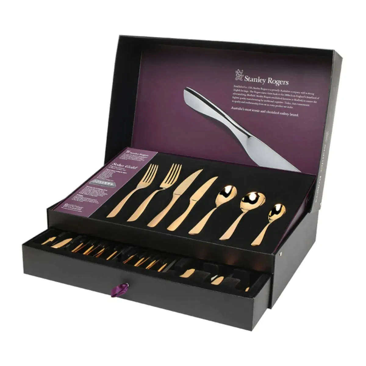 Stanley Rogers Soho Gold 56pc Set