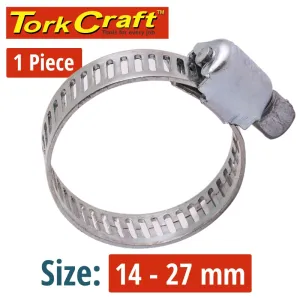 TORK CRAFT HOSE CLAMP 14-27MM EACH KM10 HC14-27