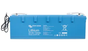 VICTRON LITHIUM LIFEPO4 SMART 25.6V 100AH BATTERY - FOR USE WITH BMS