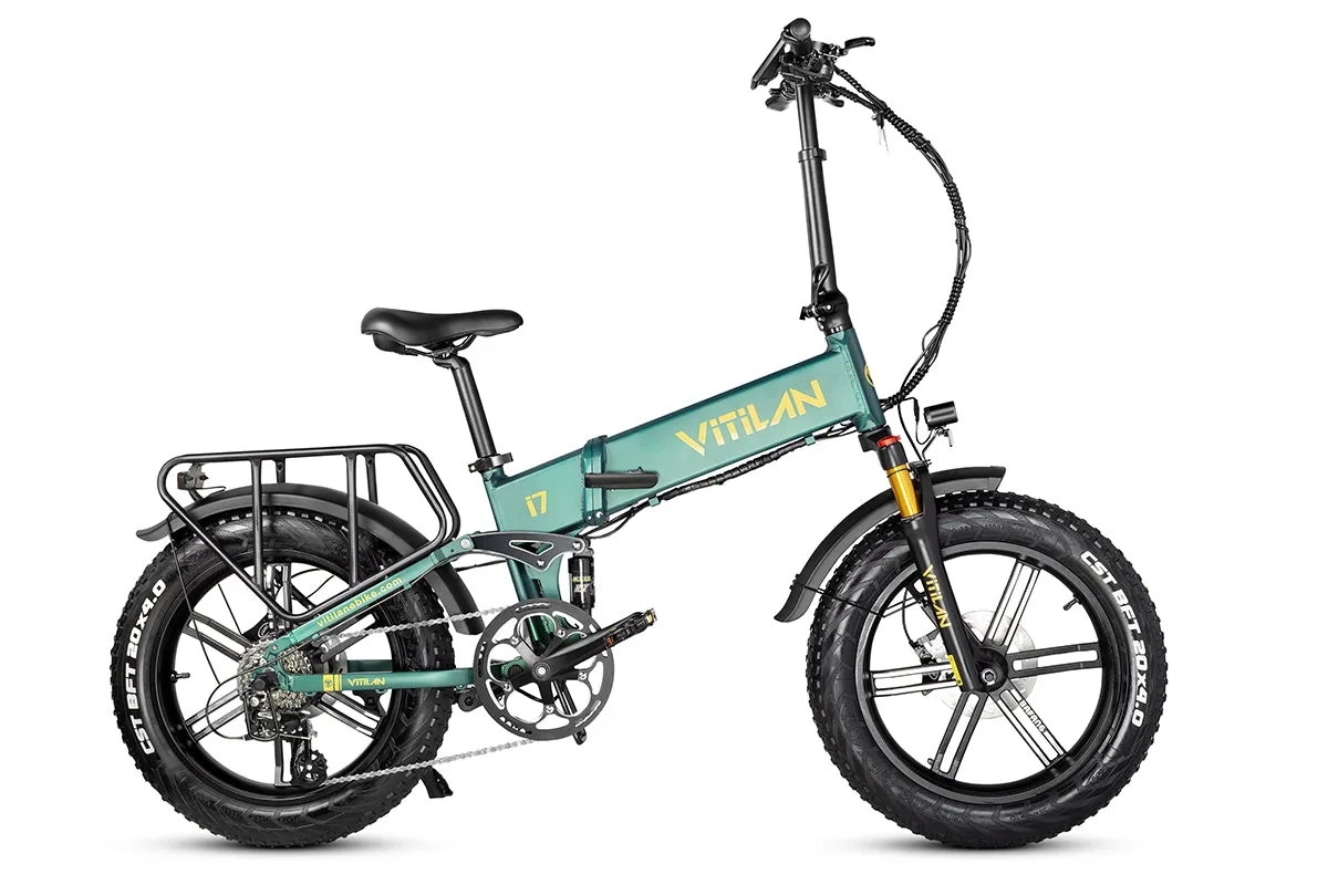 Vitilan I7 Pro Folding Full Suspension Electric Bike