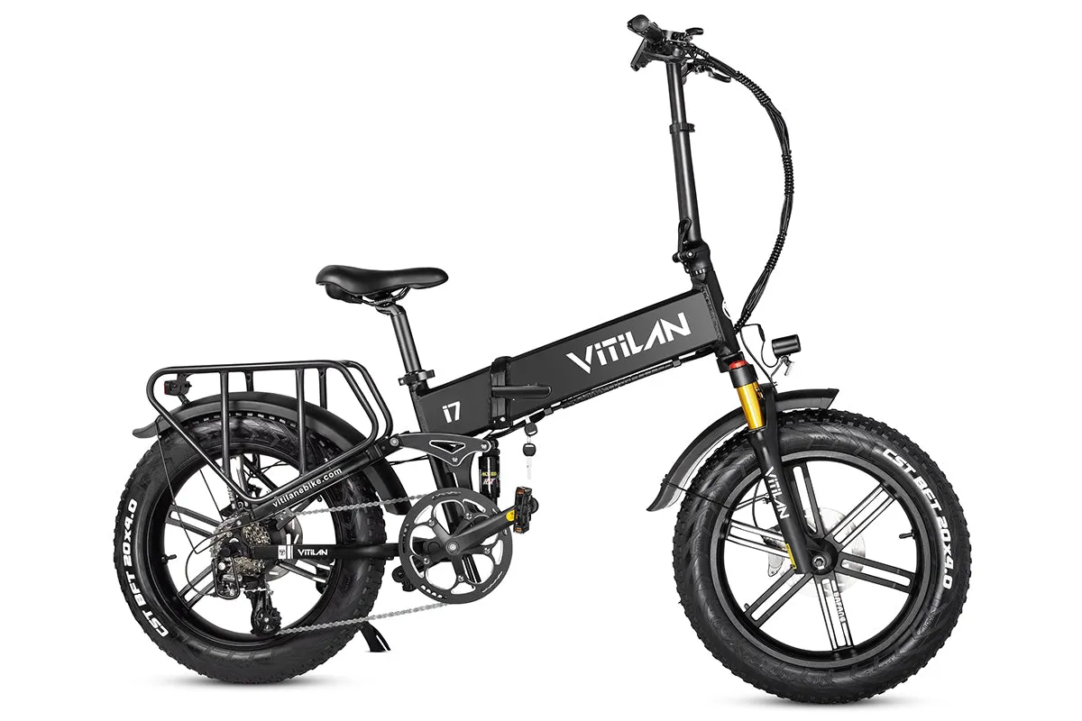 Vitilan I7 Pro Folding Full Suspension Electric Bike