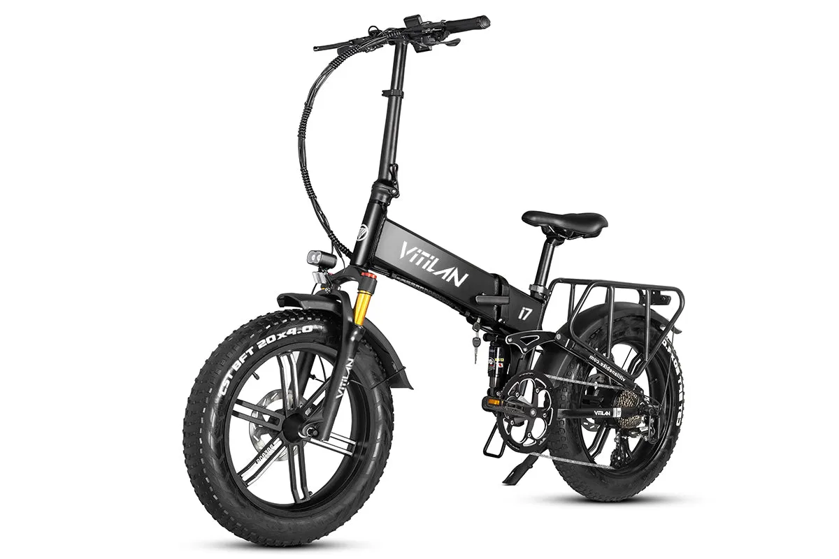 Vitilan I7 Pro Folding Full Suspension Electric Bike