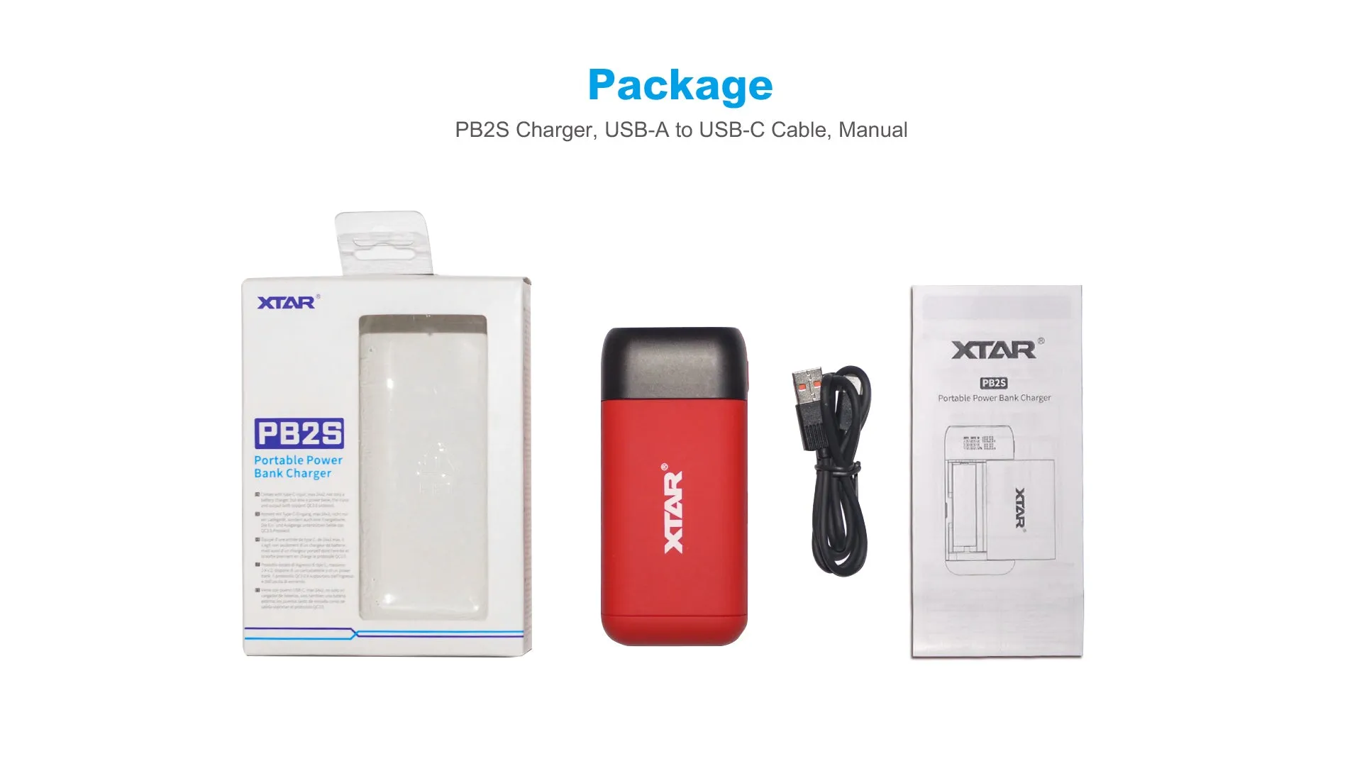 XTAR PB2S QC3.0/PD 2A X 2 Fast Battery Charger/Power Bank
