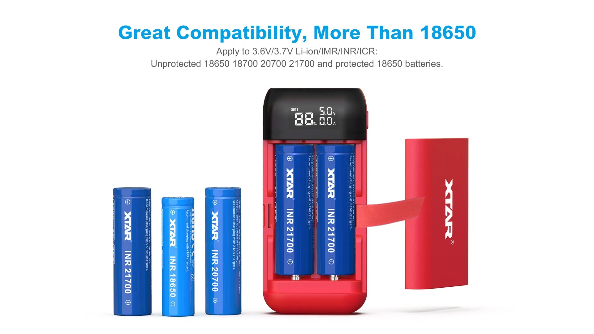 XTAR PB2S QC3.0/PD 2A X 2 Fast Battery Charger/Power Bank
